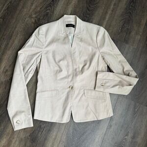 New talbots Cream lined cotton blazer